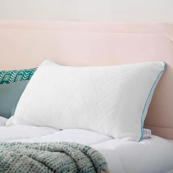 LINENSPA Shredded Gel Memory Foam Pillow – Cooling Bed Pillow – Side, Stomach, and Back Sleepers – Standard - White - Standard