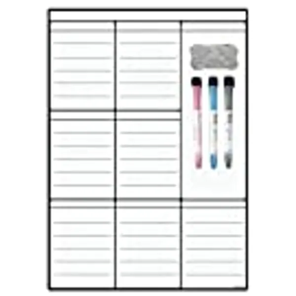 VKOPA A3 Dry Erase Weekly Planner Board - 16" x 12" Magnetic Whiteboard for Daily, Weekly, and Monthly Scheduling, Chore Chart, Fitness, Meal Prep, and More for Pets, Kids, and Adults