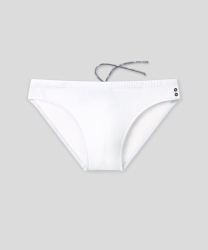 Slim Swim Briefs: White | S