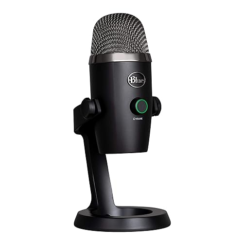 Blue Yeti Nano Premium USB-Mikrofon für Aufnahmen, Streaming, Gaming, Podcasting auf PC und Mac, Mit Blue VO!CE-Effekten, Nieren- und Kugelcharakteristik, Latenzfreies Monitoring - Schwarz - Schwarz - MIkrofon