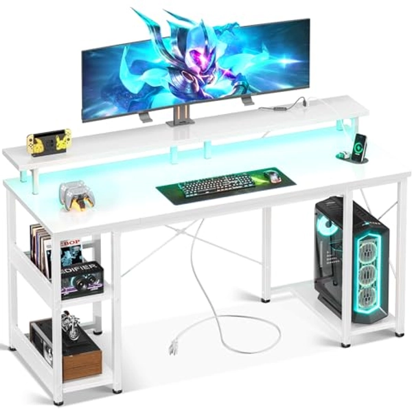 55 Gaming Desk With Monitor Stand