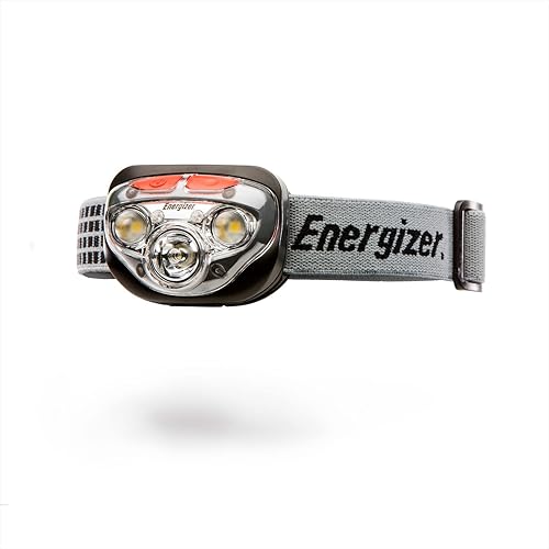 Energizer Vision HD+ LED Headlamp, Water Resistant Bright Headlamp with Digital Focus, Camping Gear and Emergency Light, Batteries Included, Pack of 1 - Slate Gray