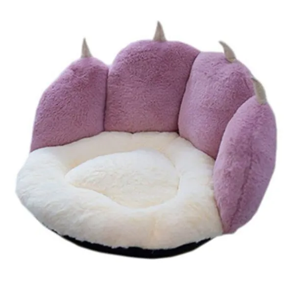 Sehrgud Cat Paw Cushion Cute Seat Cushion, Cat Paw Shape Lazy Sofa Bear Paw Soft and Warm Floor Cushion for Dining Room Office Chair(Purple), 16CFAZ2435CLVEM