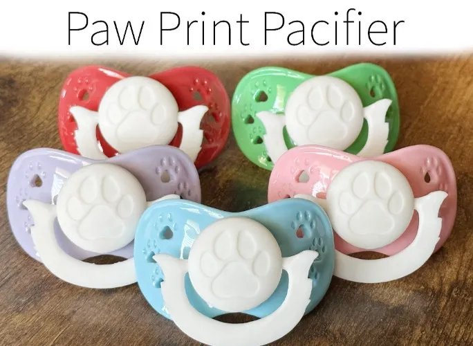 Paw print pacifier 