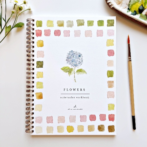 flowers watercolor workbook | Default Title