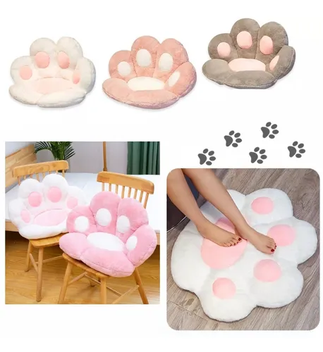 Cojín Para Silla Asiento Peluche Garrita Gato Mueble Mascota