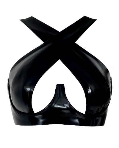 Crossover Latex Bra | Default Title
