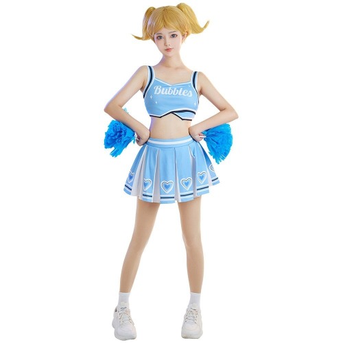 Bubbles Blue Cheerleader Costume Set - M