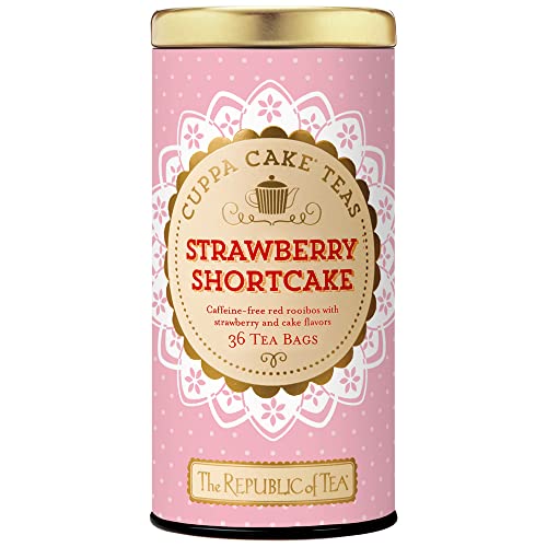 The Republic of Tea - Strawberry Shortcake Cuppa Cake Herbal Tea, 36 Tea Bags - Strawberry Shortcake - 36 Count (Pack of 1)
