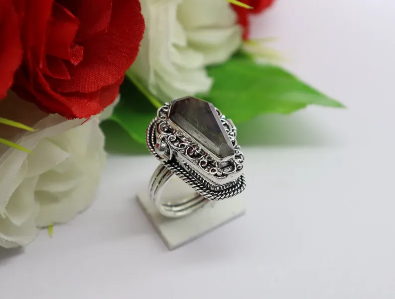 Moss agate Coffin Poison Ring , 925 Silver Ring,Compartment Poison Box Ring,Handmade Poison Ring ,locket ring, Gift for Her,