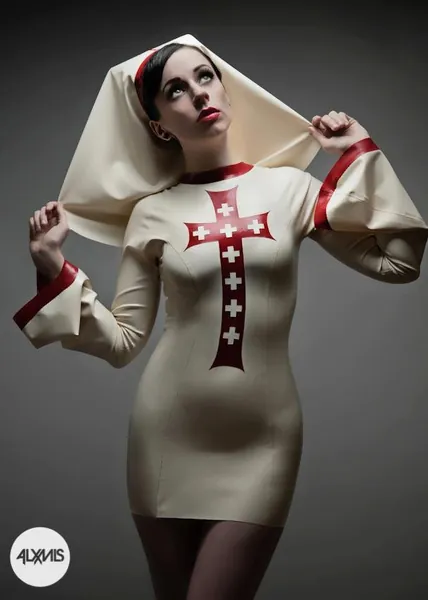 Latex Nun Veil