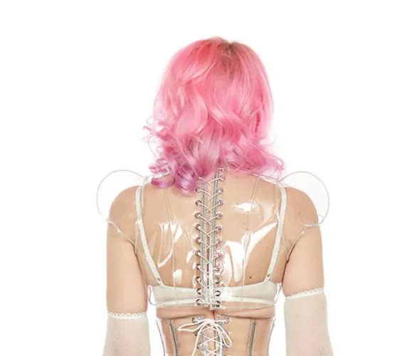 Clear PVC Lace up back shrug | Default Title