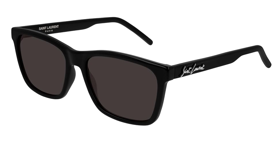 SAINT LAURENT SL 318 Square Sunglasses + Bundle with eSHADES Luxury Eyewear Kit - Black W/ Black (56mm ) - 56 Millimeters