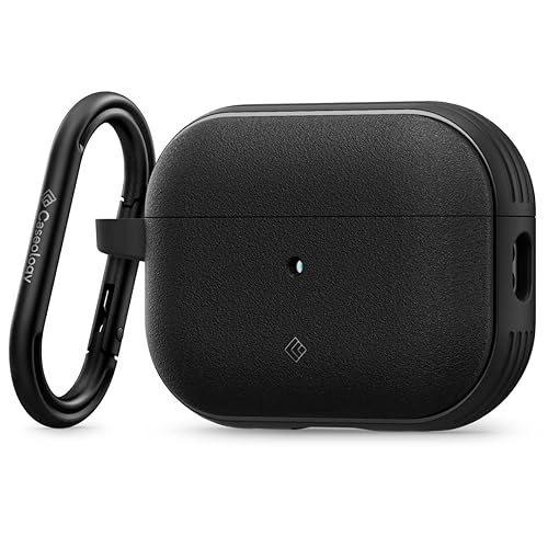 Caseology Vault Compatible with Airpods Pro 2 Case [Keychain Carabiner Included] Designed for Airpods Pro 2nd Generation (2022)(2023)(2024) - Matte Black - Matte Black