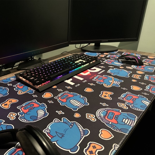 For the Love of Gaming Mousepad Deskmat - Blue / 70x30cm / 4mm