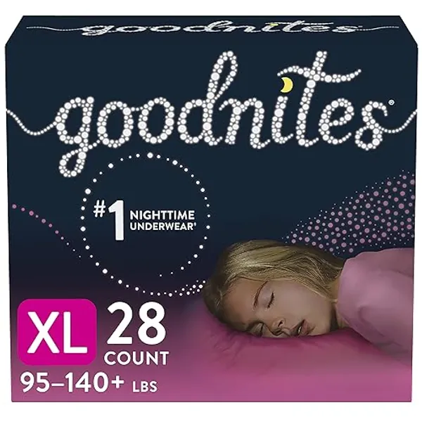 GoodNites Youth Youth Absorbent Underwear Size 6 / X-Large 95 to 140 lbs. 53379, 28 Ct