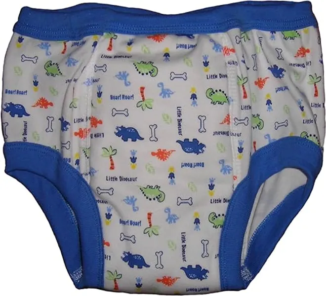 Baby Pants Adult - My First Training Pants - Large Blue Dinosaur