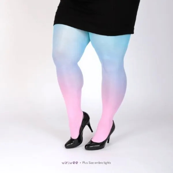 Pink Turquoise Cute Unicorn Tights Plus Size Pastel Kawaii | Etsy