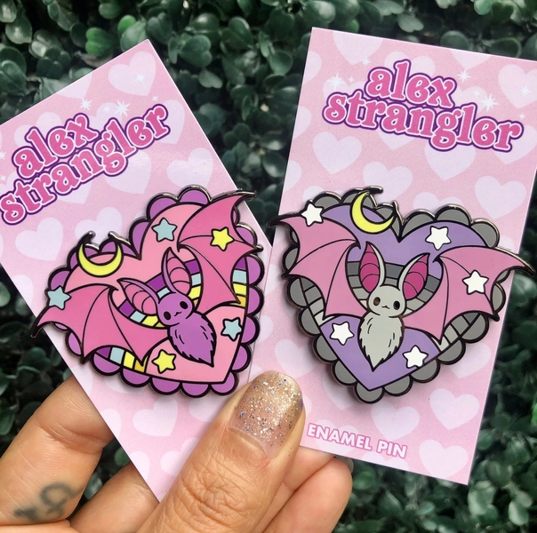 Spoopy Bat Heart - Enamel Pin