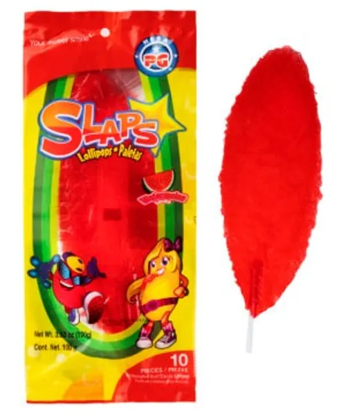 Slaps Lollipops: Flexible, foldable, edible lollipops.