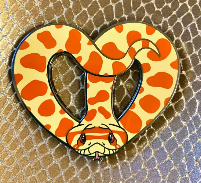 I heart Hognose Snake enamel pin