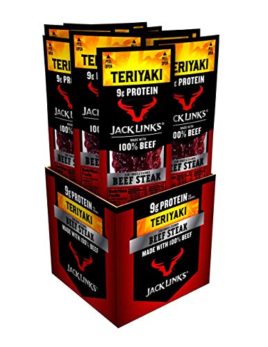 Jack Link’s Premium Cuts Beef Steak, Teriyaki, Great Snack with 9g of Protein and 9g of Carbs per Serving, Made with Premium Beef, 1 Ounce (Pack of 12) - Teriyaki