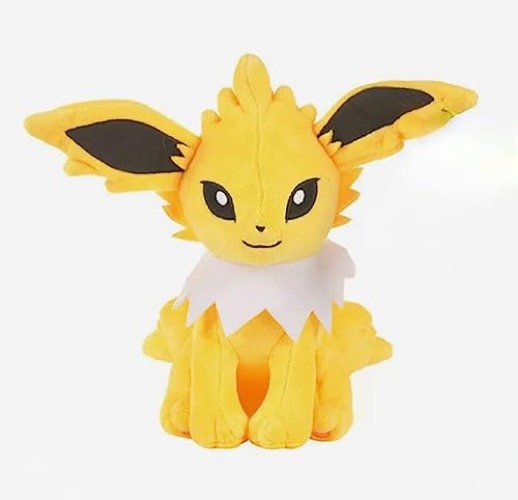Yobeyi Lovely Japanese Anime Plush Toys, Squatting Style Stuffed Dolls Cute Jolteon Collection Figures 8 Inch (A)