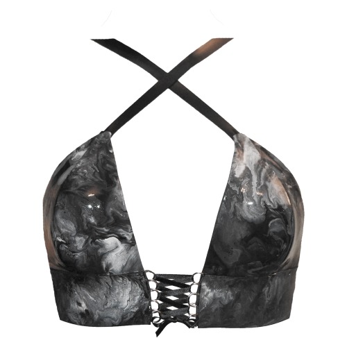 Cupido Triangle Bra Black — ELISSA POPPY