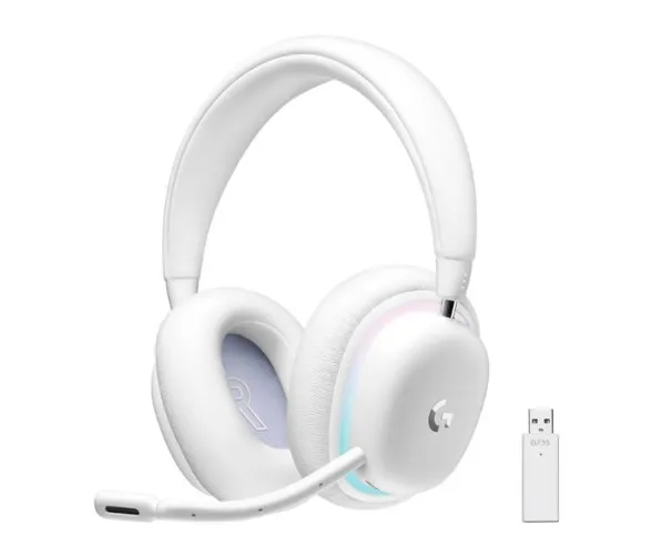 Logitech G735 Aurora Wireless Gaming Headset for PC/Mac and Mobile Devices with RGB Lighting - White Mist