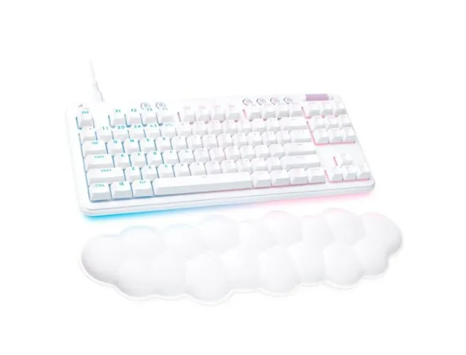 Logitech G713 Aurora Keyboard for PC/Mac with Palm Rest Included - White Mist
