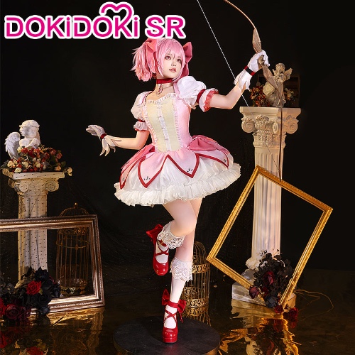 【Size S-2XL】DokiDoki-SR Anime Puella Magi Madoka Magica Cosplay Kaname Madoka Costume | XL-PRESALE