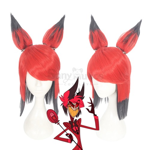 【In Stock】Anime Hazbin Hotel Cosplay Alastor Cosplay Wig