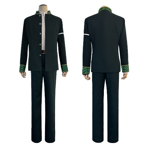 HOLOUN Wind Breaker Anime Akihiko Nirei Cosplay Costume Wig School Uniform Green Jacket Pants White Shirt Cos Convention | 2XL / Jacket Pants Shirt