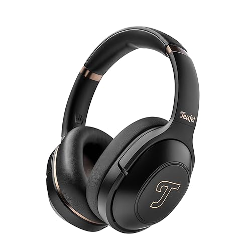 Teufel REAL Blue PRO Kabellose Bluetooth-Kopfhörer Over-Ear mit Active Noise Cancelling und Langer Akkuflaufzeit (56 h), Mimi Sound Personalisierung, Schnellladefunktion, ShareMe-Funktion - schwarz - Schwarz