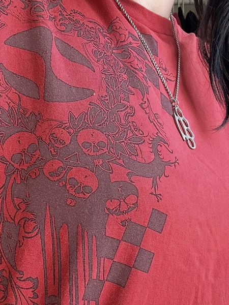 Street Skull Print Oversized Short Sleeve Tee