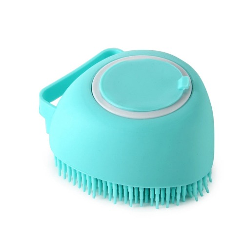 Multipurpose Pet Bath Massage Brush - Heart Shaped-Blue