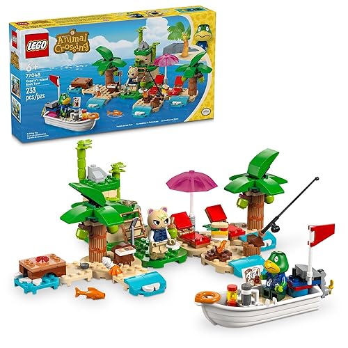 LEGO Animal Crossing Kapp’n’s Island Boat Tour, Buildable Video Game Toy for Kids, Includes 2 Minifigures from The Series Marshal and Kapp'n, Animal Crossing Toy for 6 Year Old Boys and Girls, 77048 - Multicolor