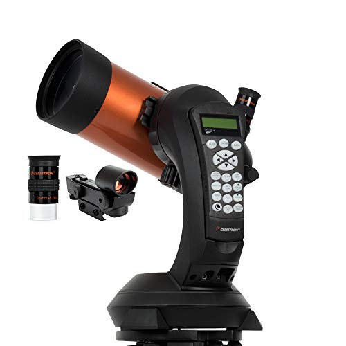 Celestron 11049 NexStar 4SE Computerised Maksutov-Cassegrain Telescope with Fully Automated Mount, SkyAlign Technology and XLT Coating, Black/Orange - Single - NexStar 4SE Maksutov