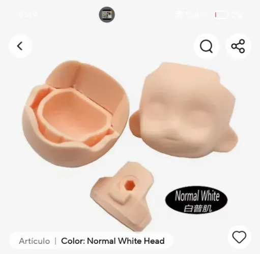 Cabeza muñeca personalizable