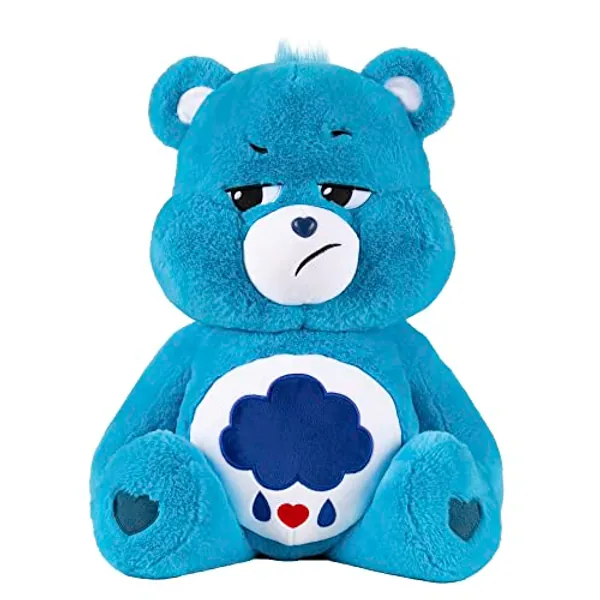 Care Bears 60cm Jumbo Plush - Grumpy, Collectible Cute Soft Toy, Cuddly Toy for Boys and Girls, Large Teddy Plushy for Children Ages 4 5 6 7 +, Blue