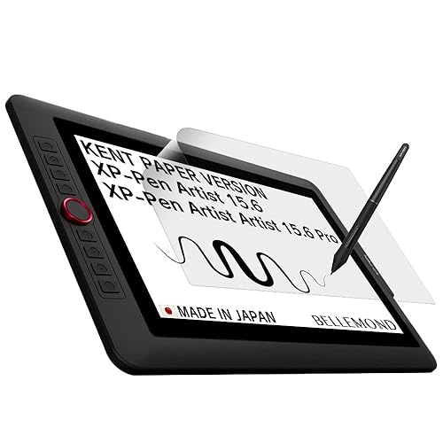 BELLEMOND - The Original Made in Japan Smooth Kent Paper Screen Protector Crafted Exclusively for XP-Pen Artist 15.6/15.6 Pro - Matte Surface PET Film for Writing & Drawing - 1 set - WXPA156PLK - XP-Pen Artist 15.6 / 15.6 Pro