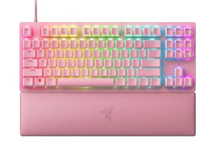 Razer - Huntsman V2 TKL Wired Optical Red Linear Switch Gaming Keyboard with Chroma RGB Backlighting - Quartz