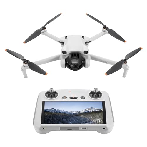DJI Mini 3 (DJI RC) – Leichte und faltbare Mini-Kameradrohne mit 4K HDR-Video, 38 min Flugzeit, echten vertikalen Aufnahmen und intelligenten Funktionen, C0 - Mini 3 (DJI RC) (C0) - Standard