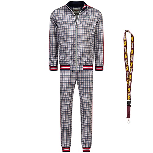 Lonsdale Gentlemen - Herren Trainingsanzug - Limited Schluesselband - Burmarsh blue white red - M