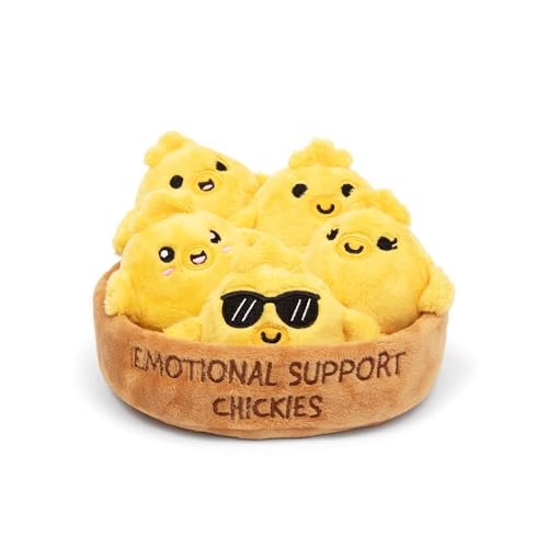 What Do You Meme Emotional Support Chickies - Easter Basket Stuffer, Gift for All Ages, Cute Chicken Plushies - Chickies