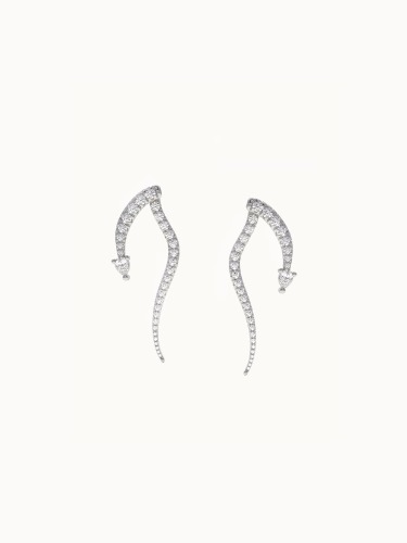 Diamond Snake Earring