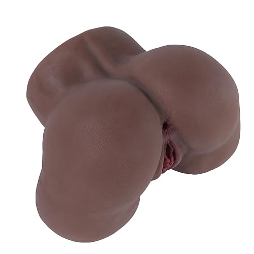 TANTALY 5.5LB Sex Doll Male Sex Dolls Entry-Level Ass Pocket Pussy Adult Sex Toys for Men, Realistic Female Adult Torso Mini Butt Stroker with Tight Vaginal Anal Hip Male Masturbator Brandi Ebony - Ebony/Black