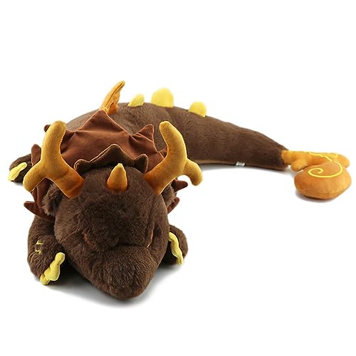 MayDee Genshin Impact Plüschtier Zhongli Plüschpuppe Cute Brauner Drache Stofftier Kinderspielzeug 67cm