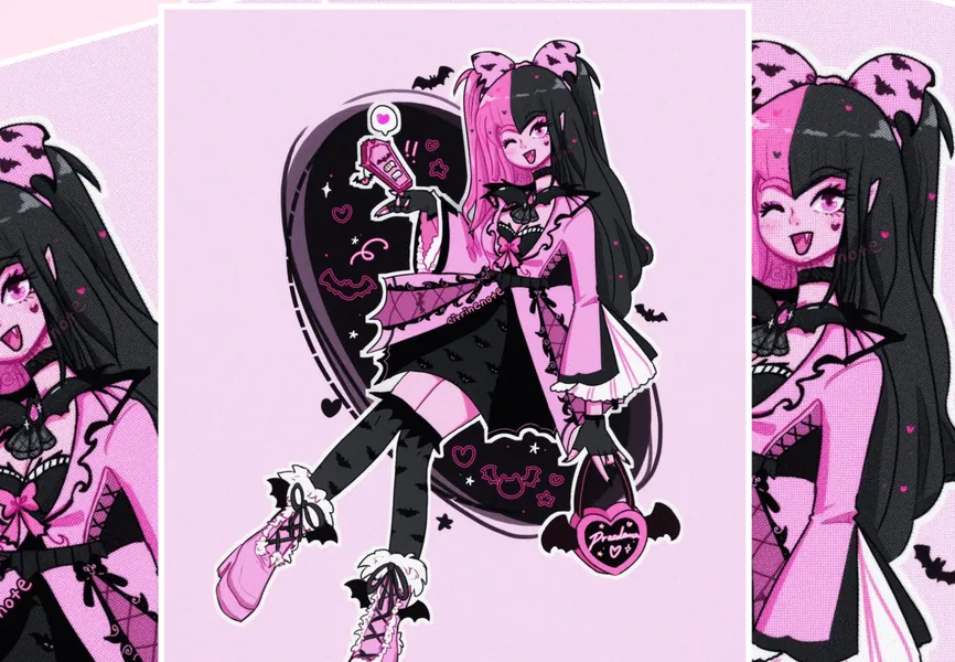 Draculaura Spooky Cute Monster High Art Print Fashion