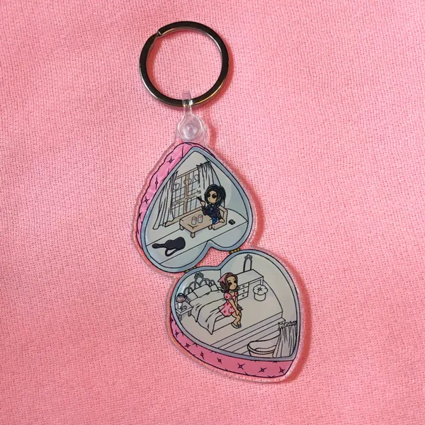 Nana and Hachi Polly Pocket Keychain